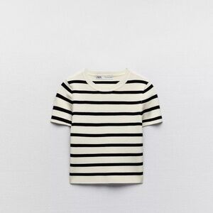 ZARA BASIC CROPPED KNIT TOP